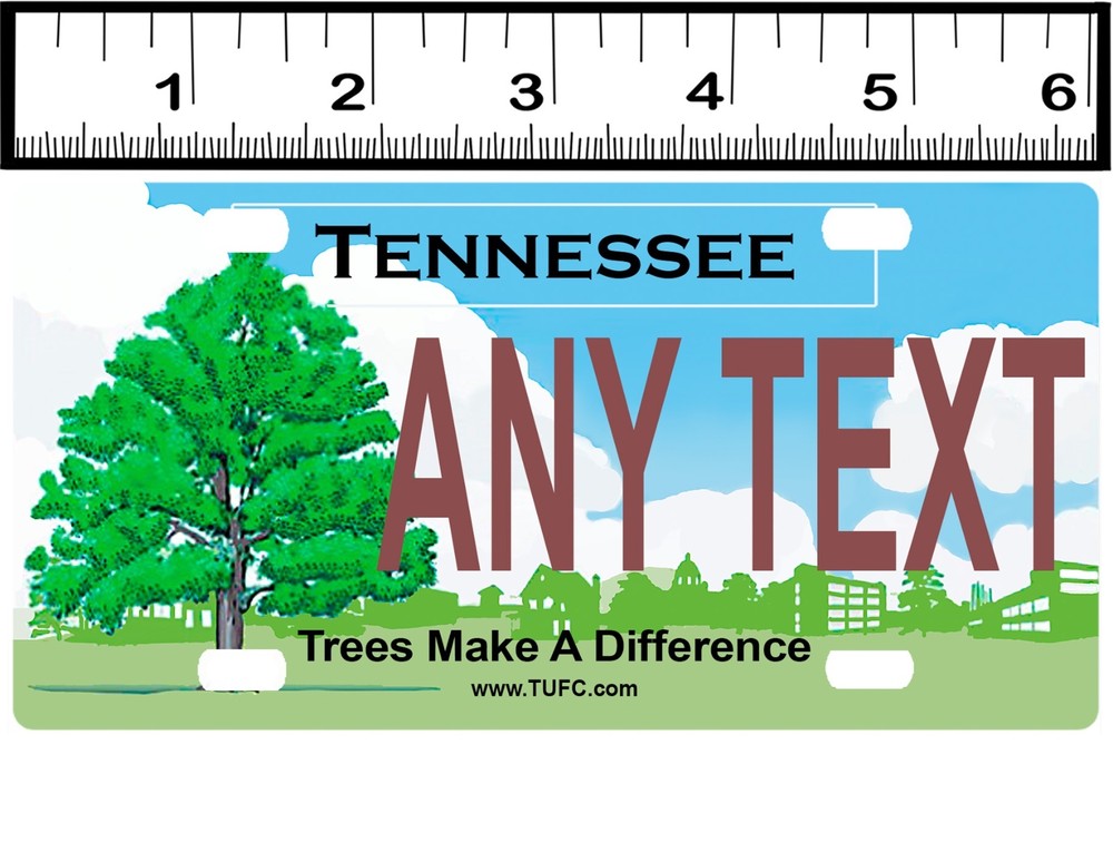CUSTOM PERSONALIZED ALUMINUM BICYCLE MINI STATE LICENSE PLATE-TENNESSEE TREES