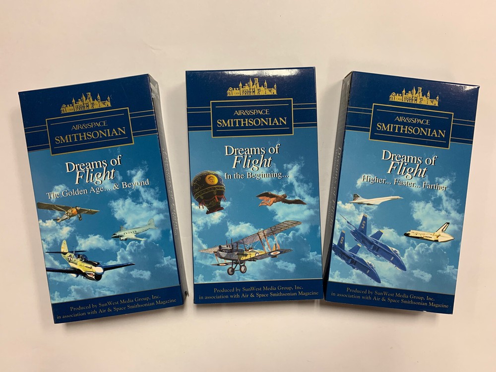 Air&Space Smithsonian Dreams of Flight Three Volume VHS Set