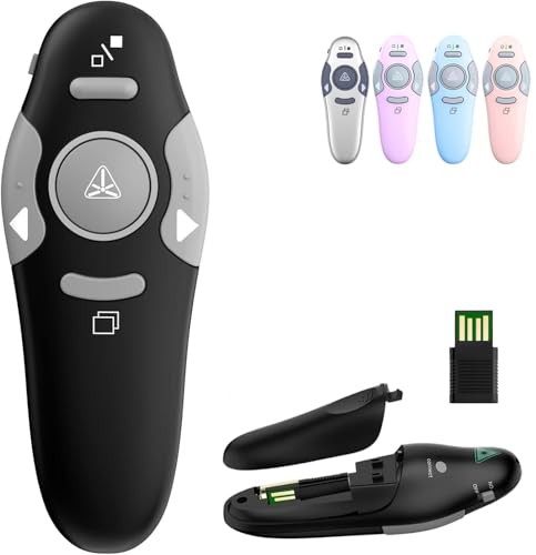 Presentation Clicker Wireless Presenter Remote Clicker for Black USB A