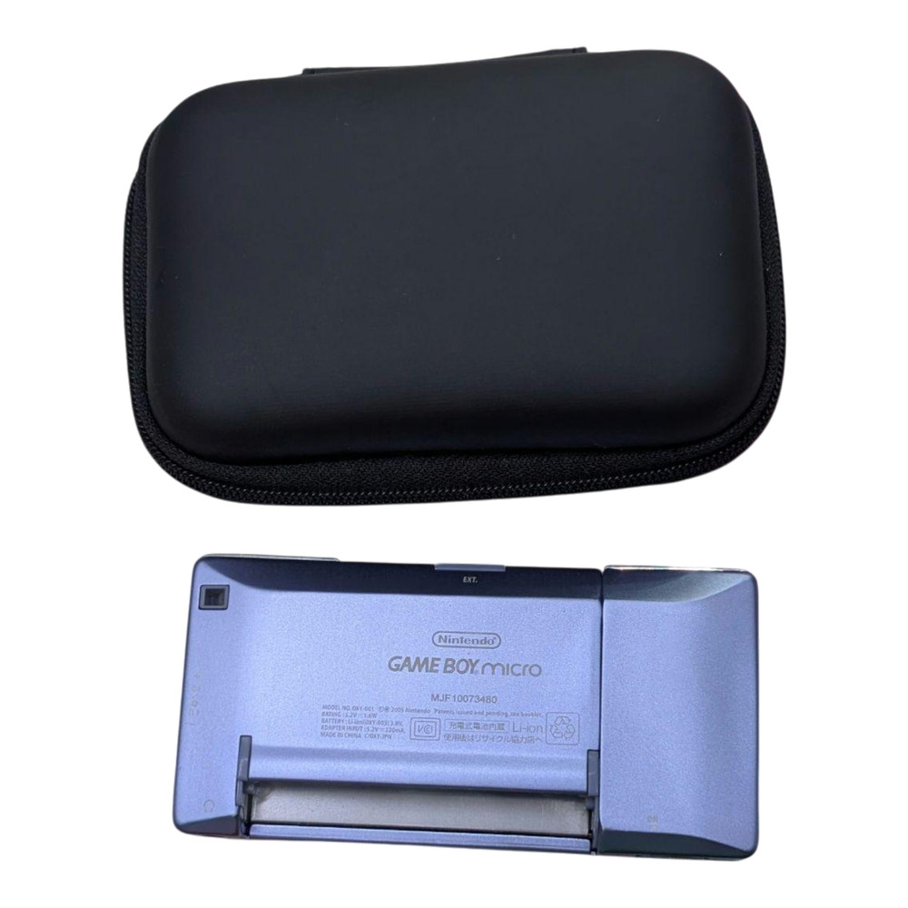 Nintendo Gameboy Micro Blue Console Case Set Excellent+ From japan