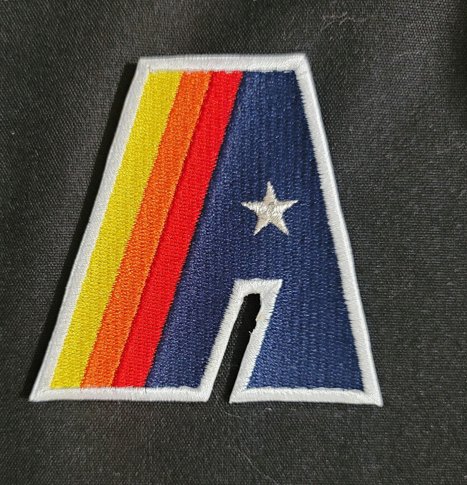 Rainbow Star A Houston Patch - Easy Iron On - GO Houston Astros !