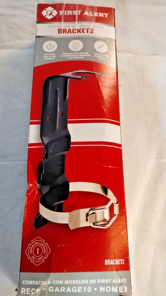 First Alert BRACKET2 Replacement Fire Extinguisher Bracket, Black