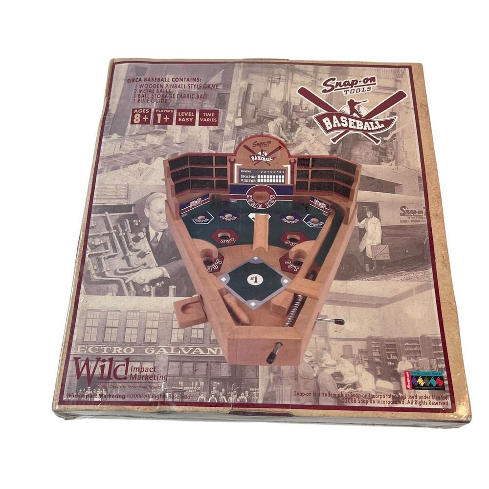 Snap On Tools Classic Pin Ball Style Baseball Game Sealed