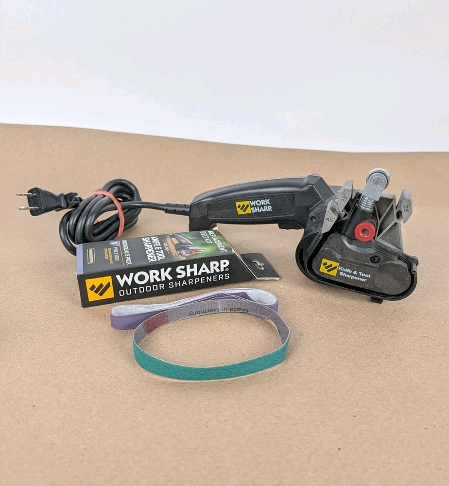 Work Sharp Knife & Tool Sharpener WSKTS Electric Handheld W/ New Belts