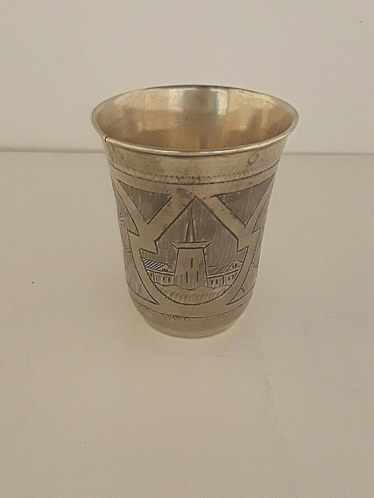 Russian silver 84 vodka cup