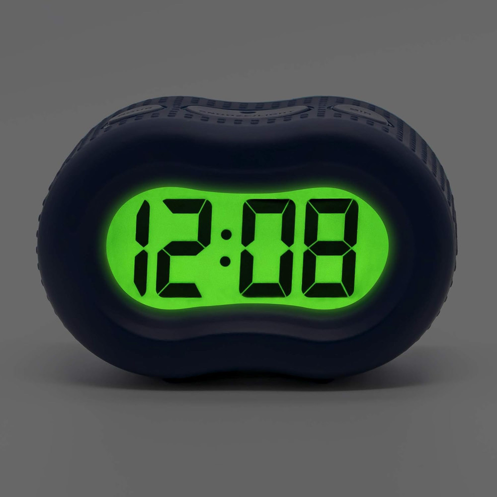 Smartlight Rubber Alarm Clock with Automatic Night Light and Large Display – Eas