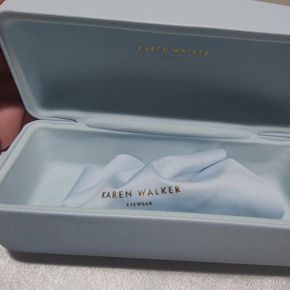 Karen Walker Eyewear Case Only Solid Structure Large Size. *Read*