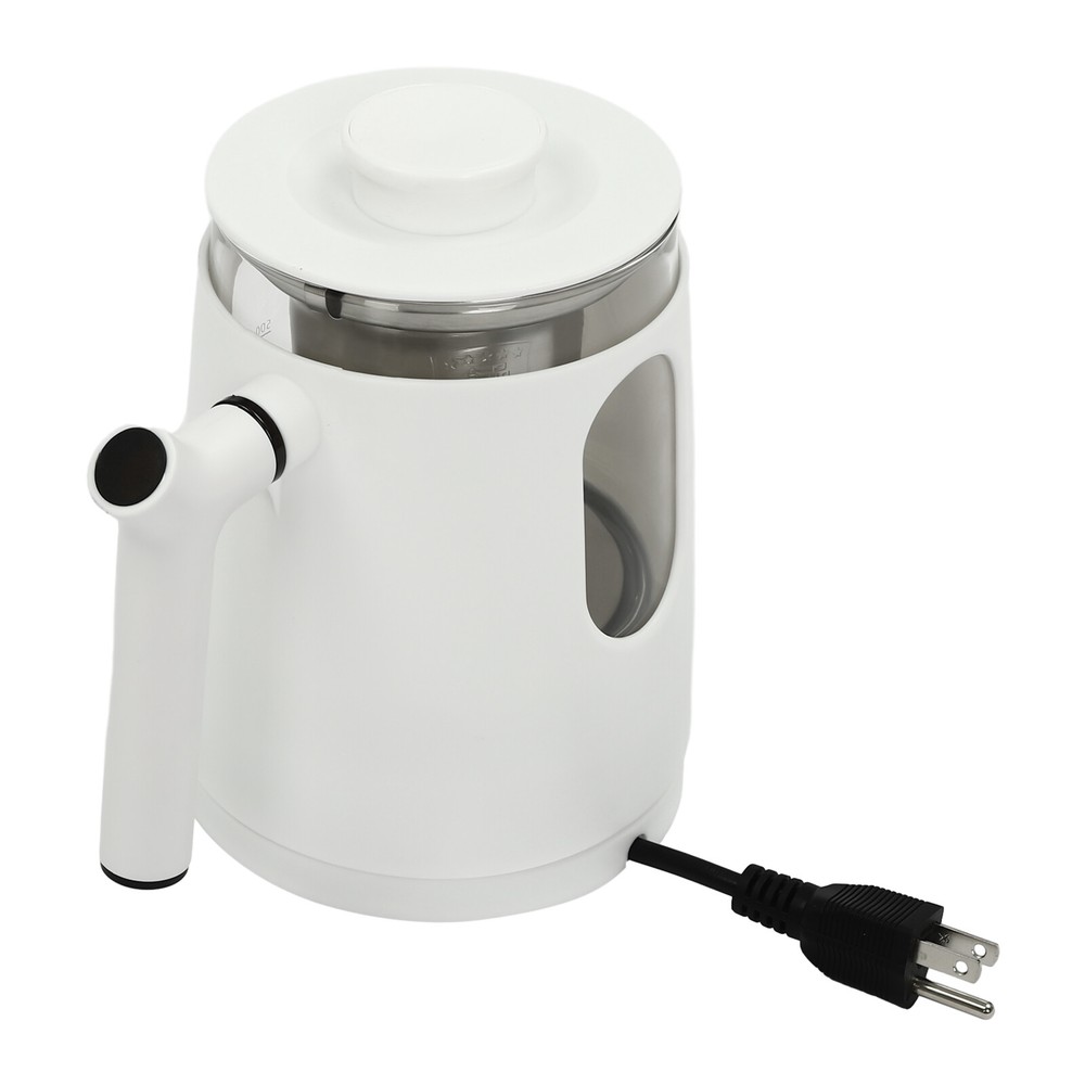 6 Functions Temperature Control Electric Tea Kettle With Tea Steamer Mesh White