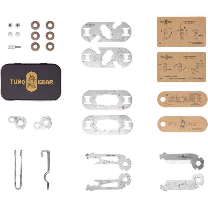 Turq Gear Plankton Multi-Tool About 13 Integrated Tools 4 Tools Lock Into One