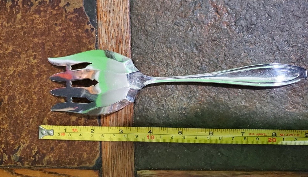 ✔️ANTIQUE c1915 WEBSTER II PATTERN SILVERPLATED CAKE 🥮 OR MEAT🥩 SERVING FORK