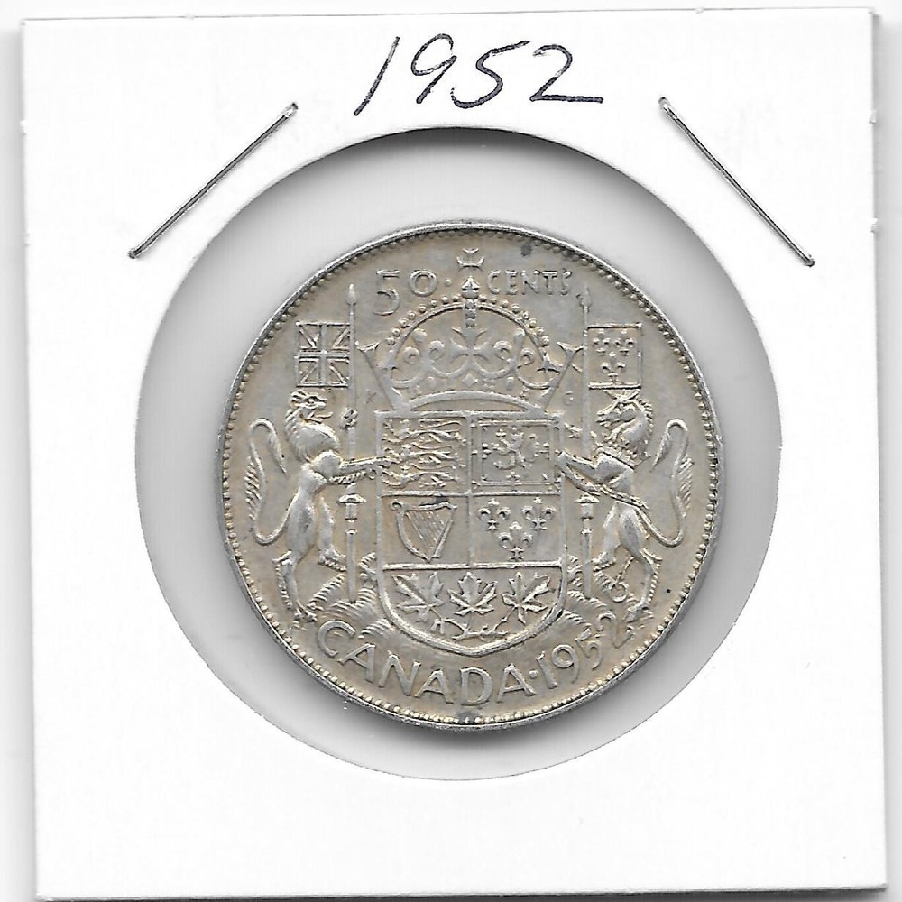 1952 CANADIAN 50 CENT PIECE VERY NICE (SILVER)