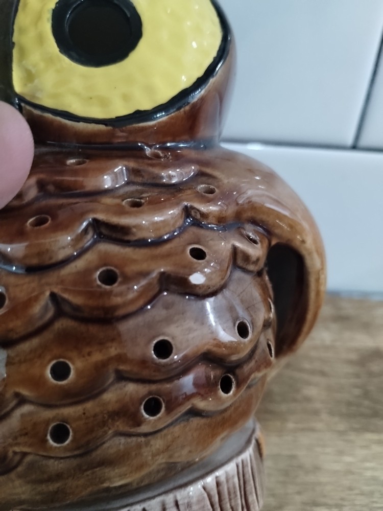 Vintage Ceramic Owl Night Light Table Lamp