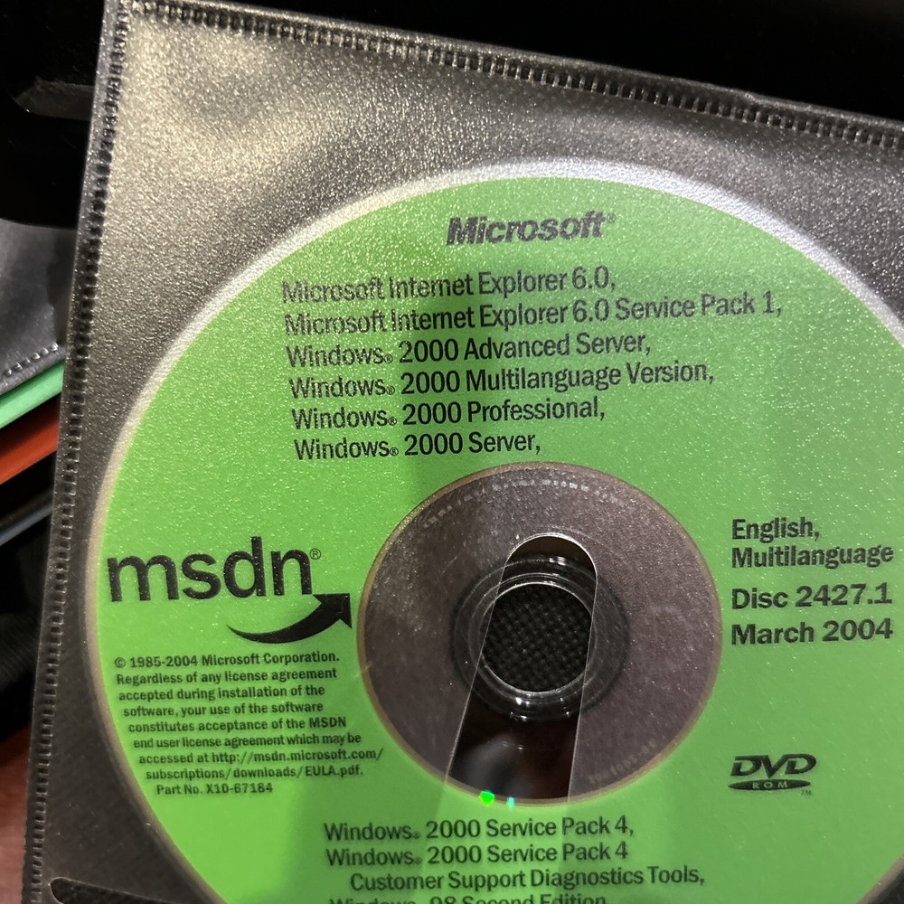 BRAND NEW MSDN Microsoft Windows 2000 Adv/Pro/Server/98/ Me/UNIX 3.5/ More. DVD
