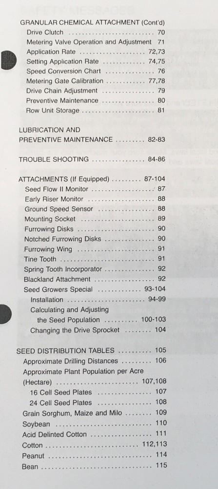 Case Ih 900 Planter Unit Plate Type Operators Owners Manual