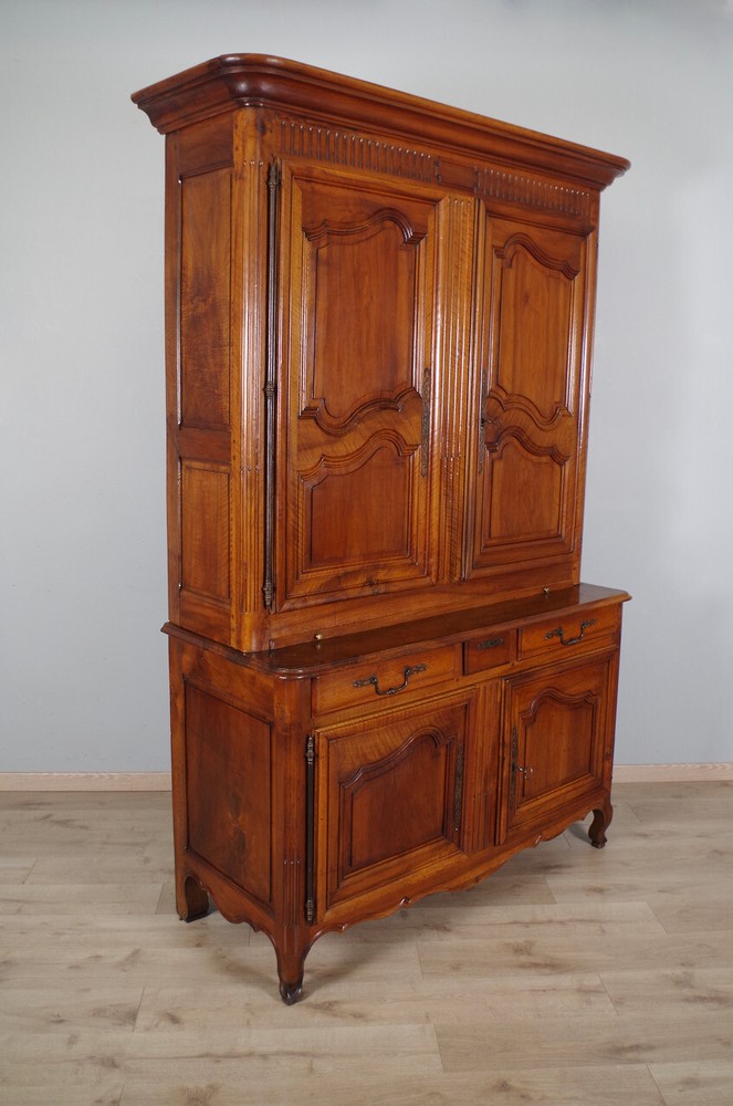 19th Century Walnut Transition Two Body Sideboard