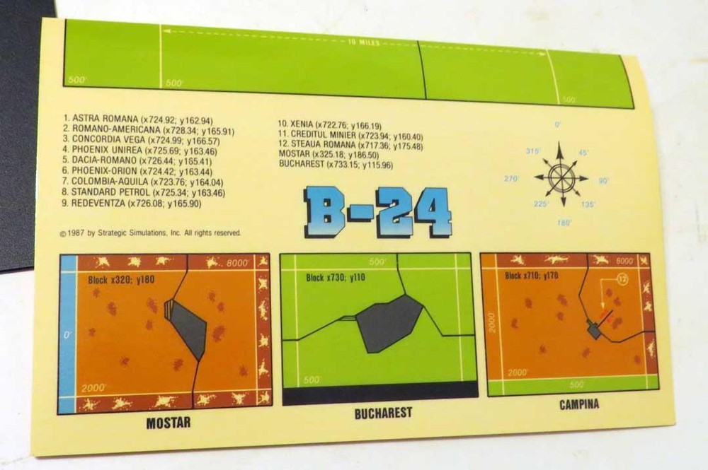 B-24 Flight Simulator Combat Simulator by SSI (1987) Commodore 64/128 Complete