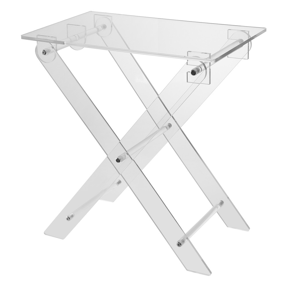 X-shaped Foldable Acrylic Computer Table Coffee Table For Living Room Bed Room