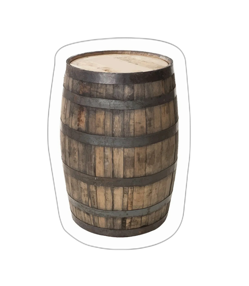 Bourbon Barrel Sticker Decal Whisky