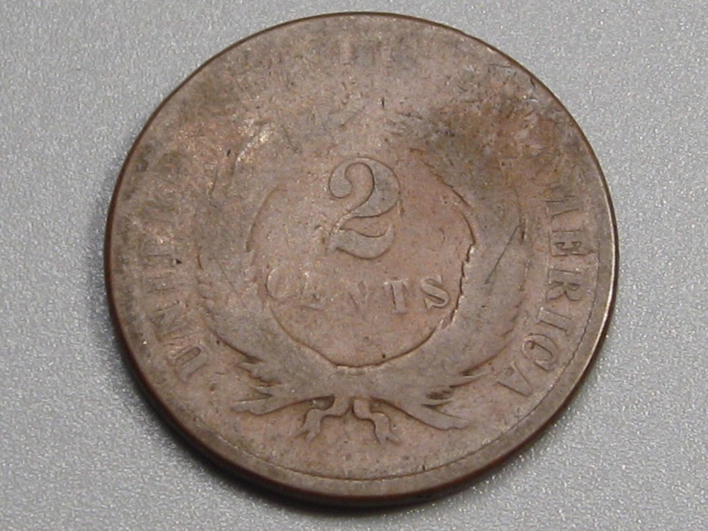 1869 US 2¢ Two Cent Piece. #18