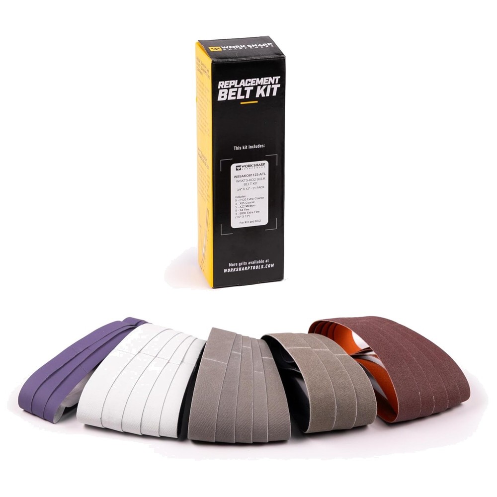 Complete Ken Onion Sharpener Belt Pack – 21 Grits for Optimal Edge Restoration
