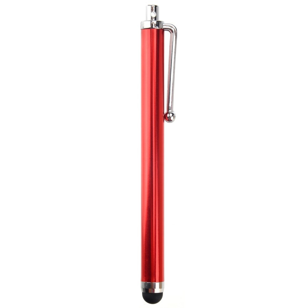 Universal Capacitive Stylus Pen Red for 2 Touch with Rubberized Tip