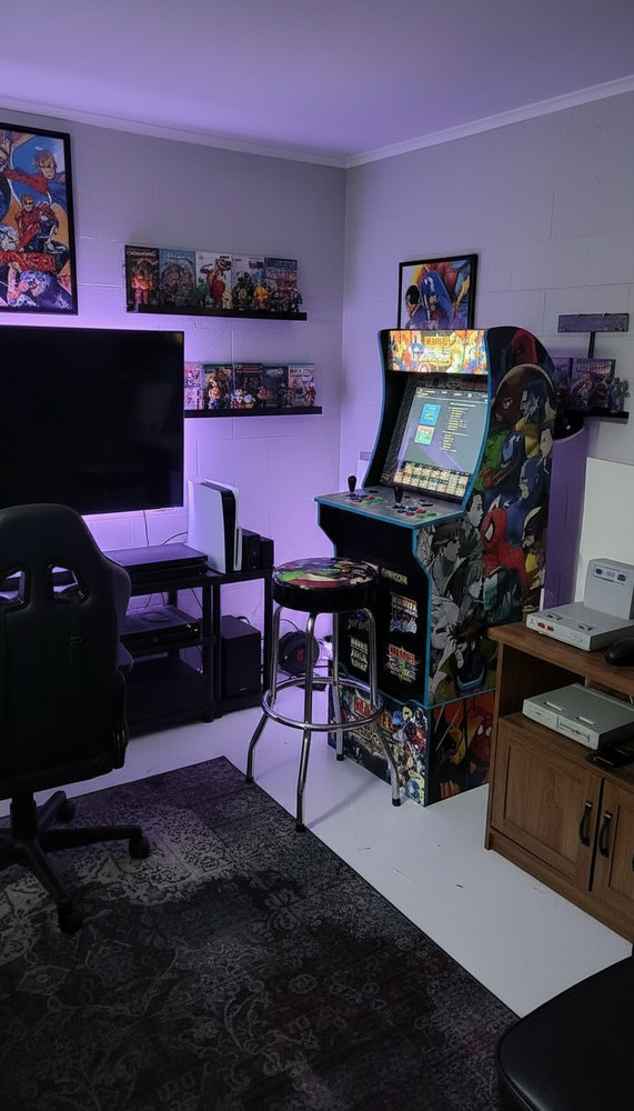 Arcade1UP Marvel vs Capcom Arcade With Riser/ Stool 🔥 GREAT CONDITIONS