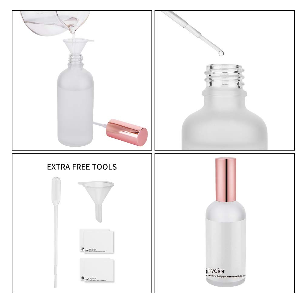 Hydior Refillable Glass Perfume Atomizer 3.4oz Travel Fine Mist 2 Pack