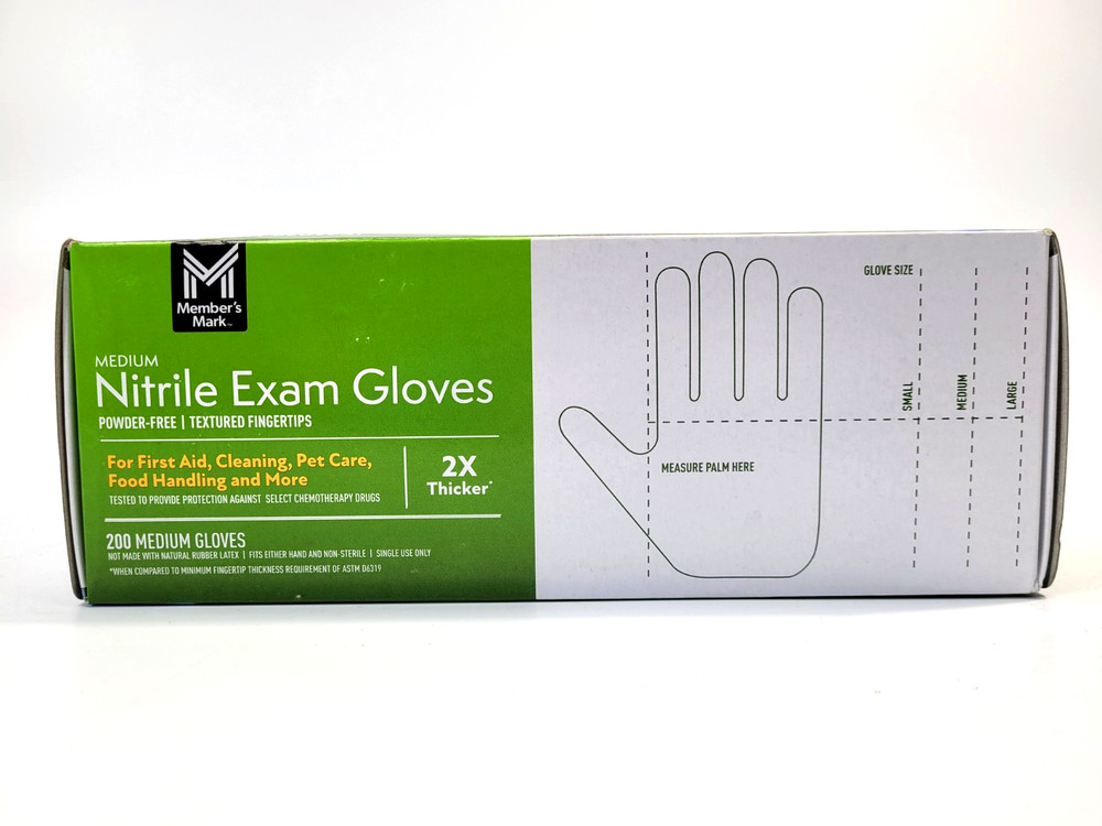 NEW Member's Mark Nitrile Gloves, Medium (200 Count)