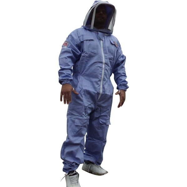 Purple Beekeeper Suit Medium - Removable Veil, Durable Design