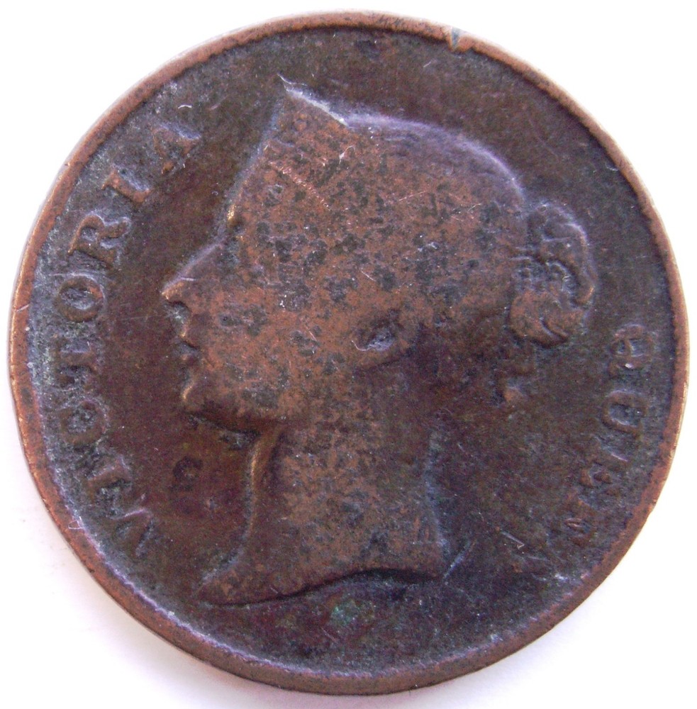 STRAITS SETTLEMENTS / INDIA STRAITS 1862 ONE CENT