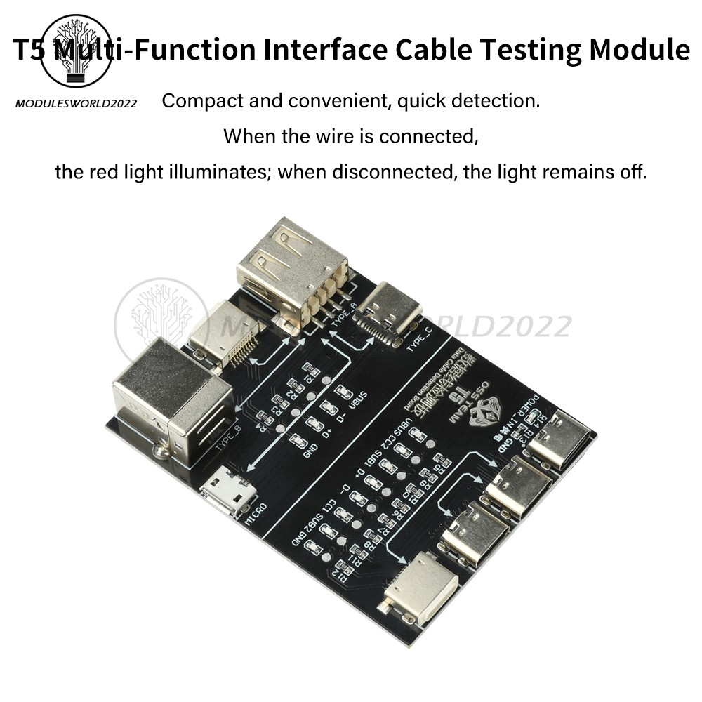 T5 Multifunctional Interface Cable Detection Module Data Cable Abnormal Testing