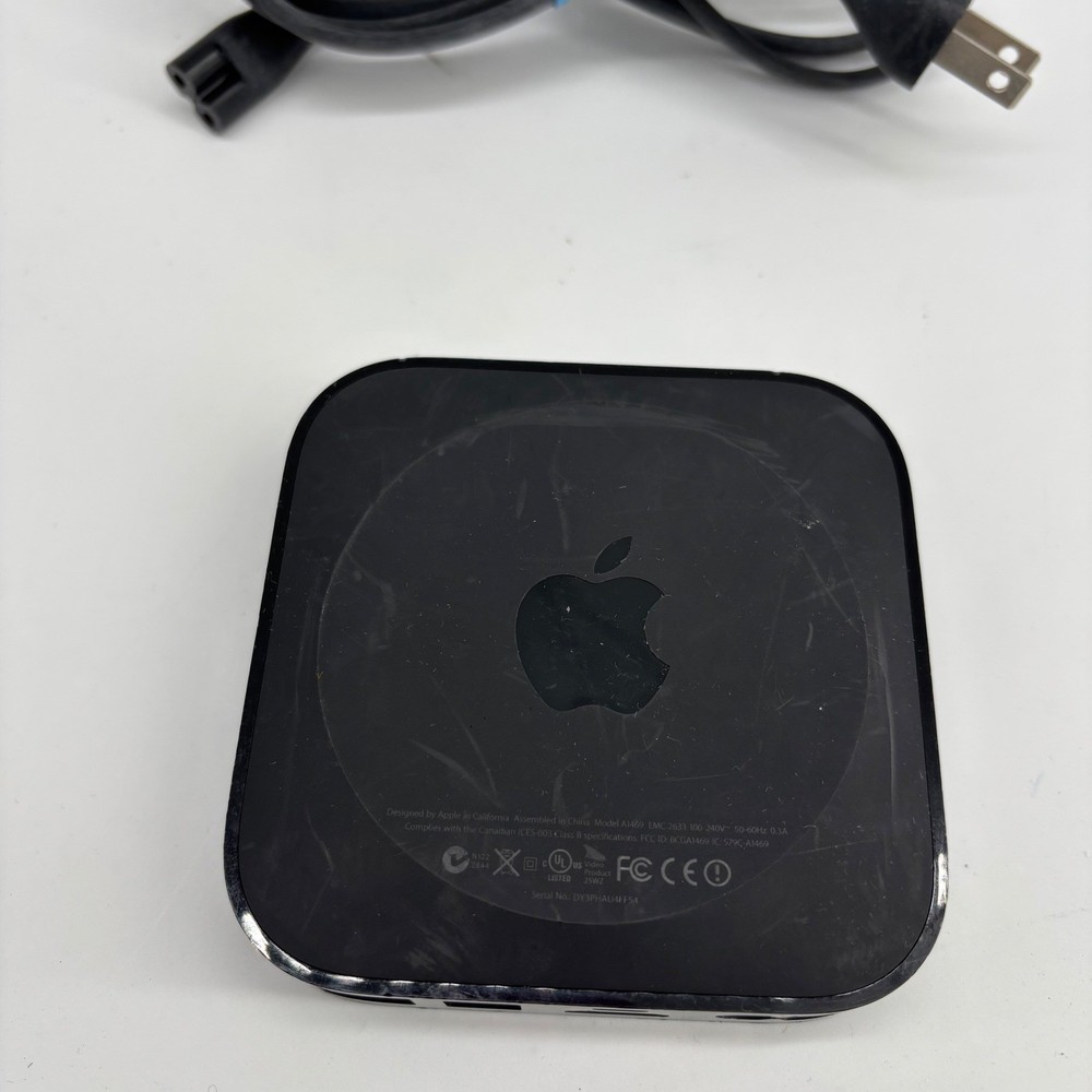 Apple TV 3rd Generation A1469 Black HD Media Streamer & Power Cable untested