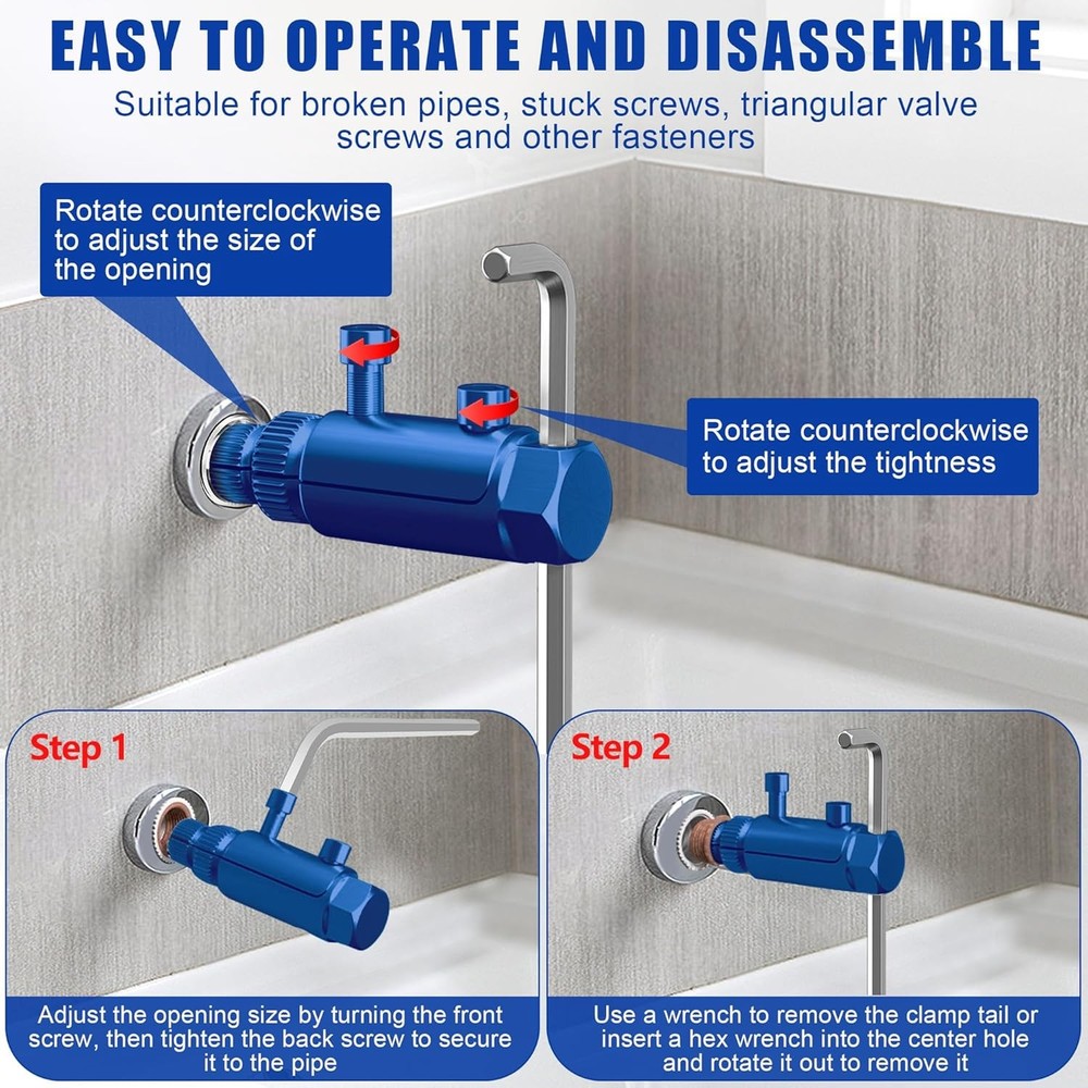 Broken Pipe Thread Extractor Tool, New Broken Faucet Removal Tool, 2025 Stripped