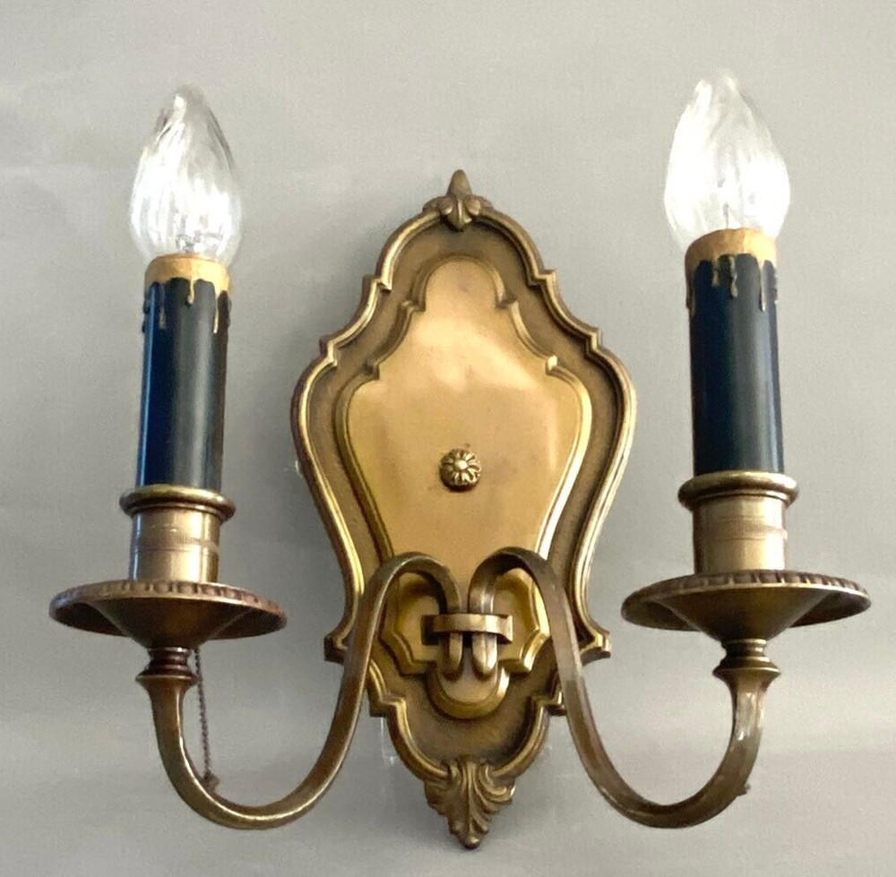 Antique R.P. & Co. Bronze Wall Sconce