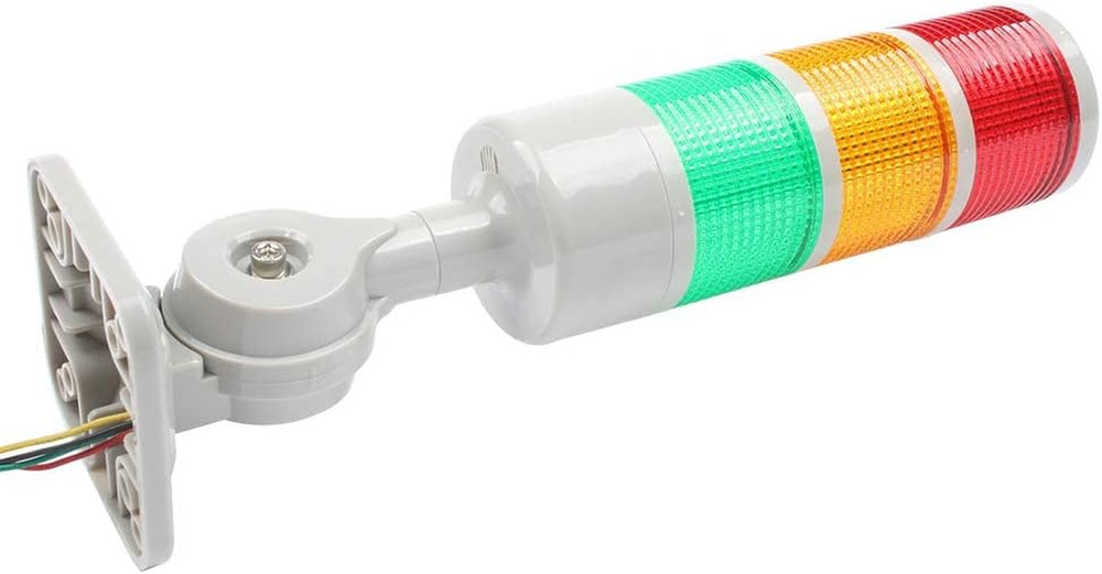 Stack Lights, Industrial Signal Tower with Rotatable Base, Steady/Flashing Light