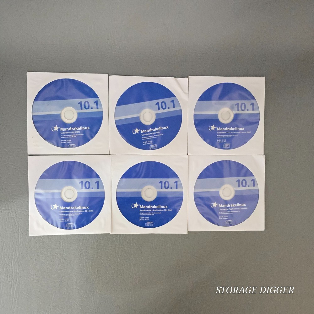 VTG Mandrake Linux 10.1 Powerpack Operating System Software 6 Installation CD's