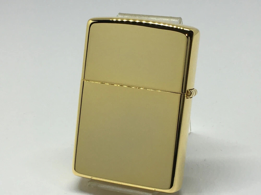 Zippo Shell Inlay Line Front Processing Gold Blue Regular Lighter Japan