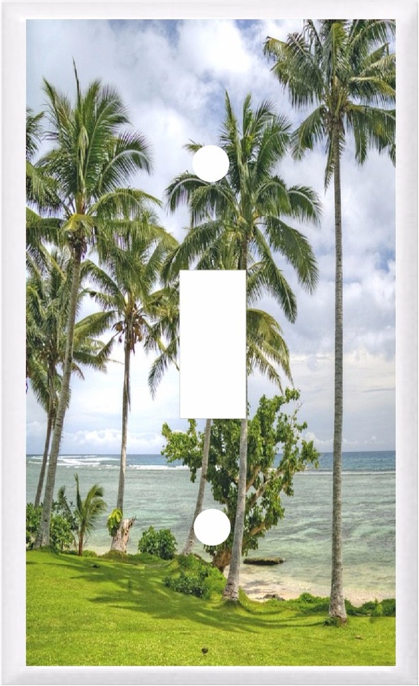 TROPICAL BEACH PALM TREE # 2 LIGHT SWITCH COVER PLATE HOME DECOR
