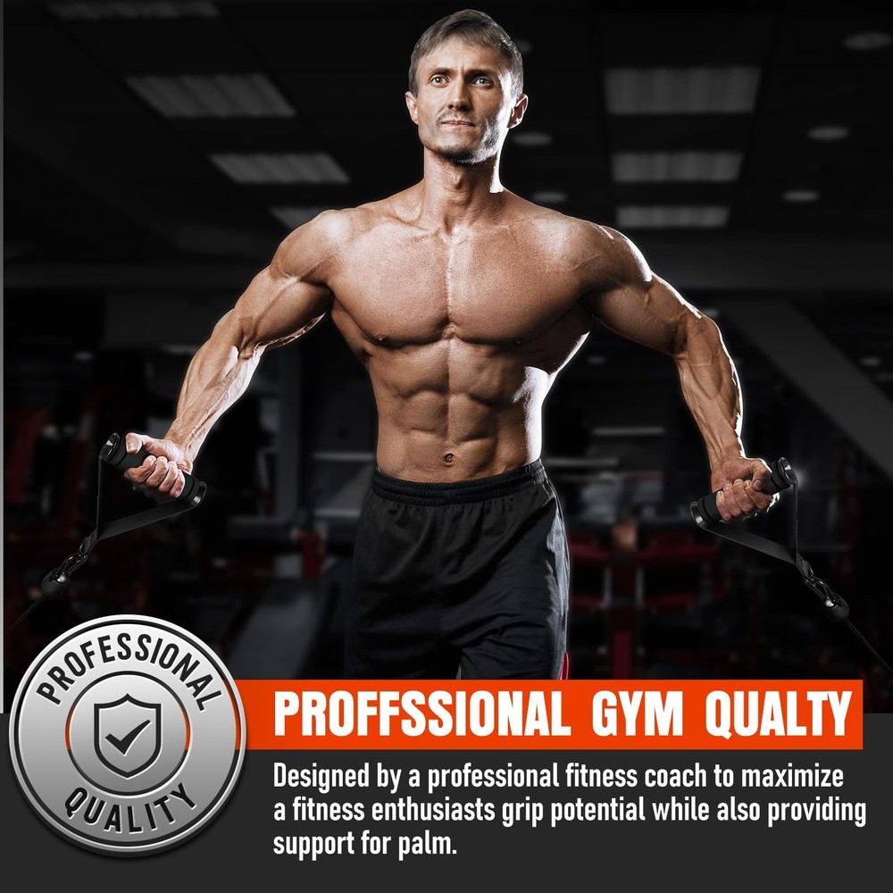 Heavy Duty Exercise Handles, Gym Cable Handles for Cable Machine Attachments