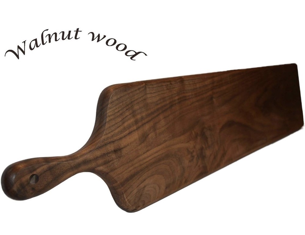 Walux Long Walnut Cheese Board/Charcuterie Board with Broken Handle