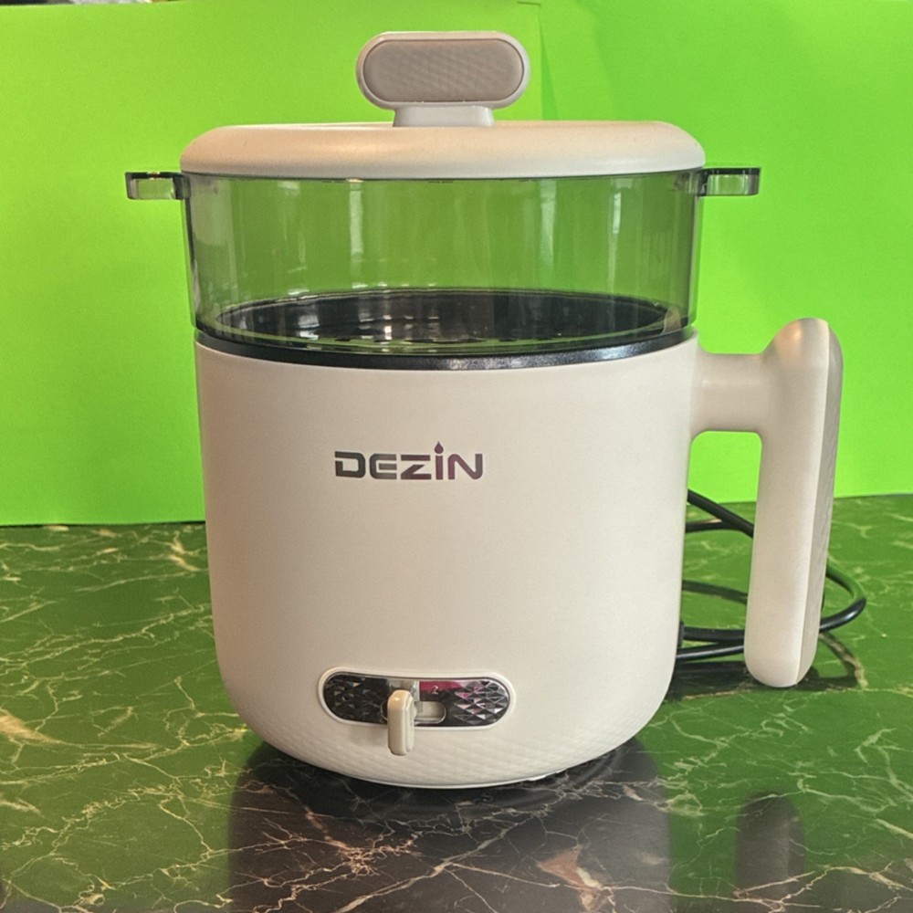 DEZIN Electric Skillet Beige Non-Stick