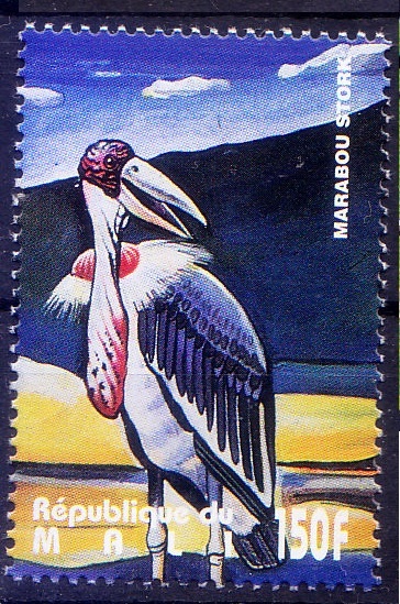 Mali 1995 MNH, Marabou Stork, Water Birds