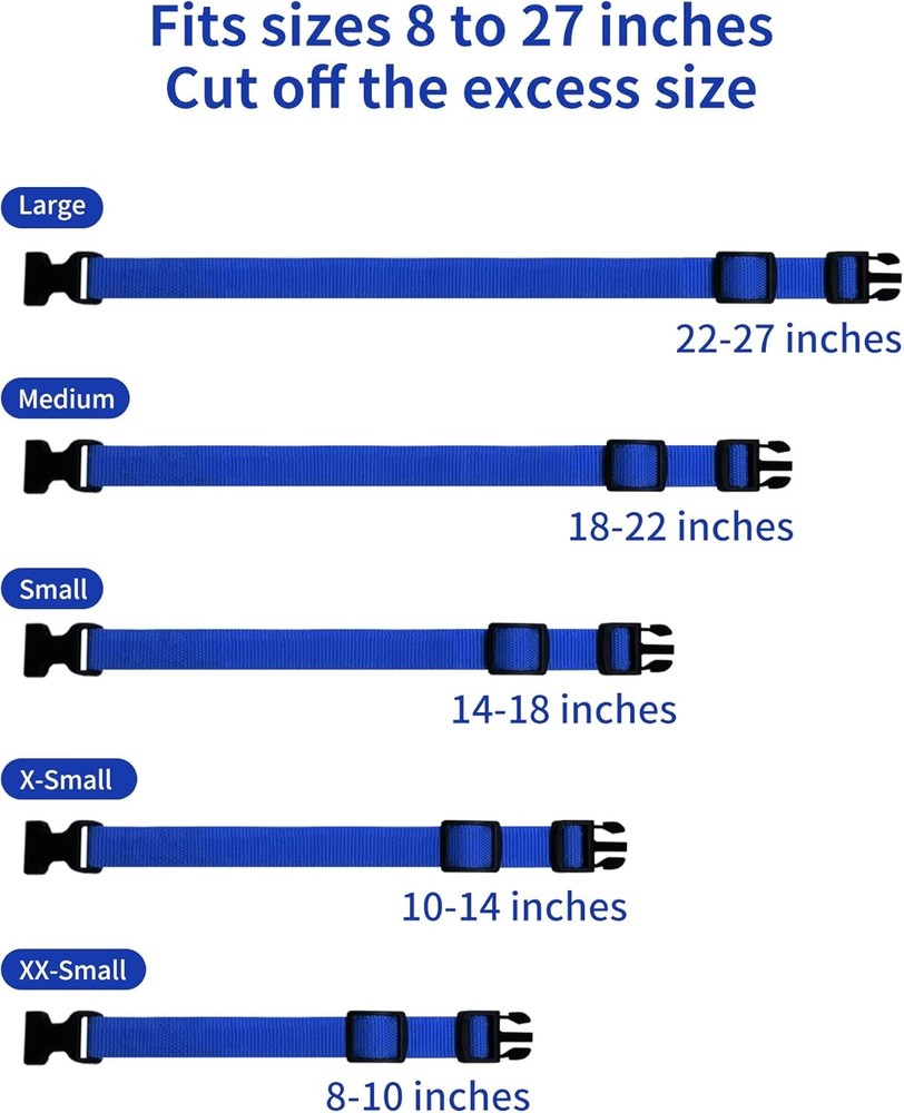 Replacement Collar Strap Bark & Shock Collars 8-27 Inches Adjustable E-Collar