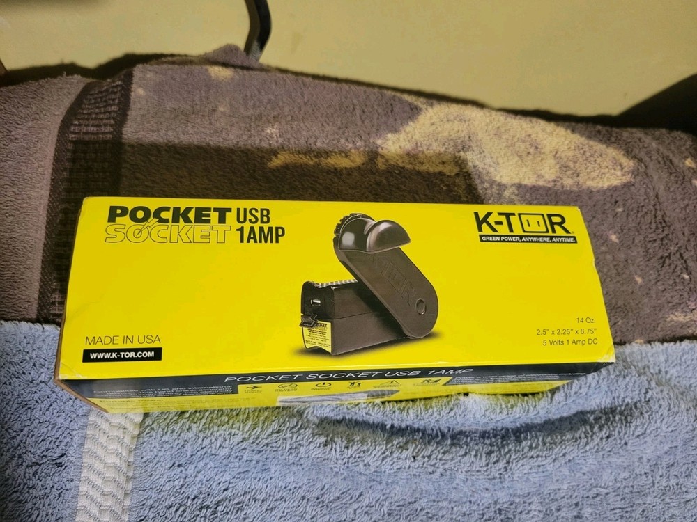 K-Tor Pocket Socket USB 1 Amp Hand Crank Generator Chargers - Any USB Device