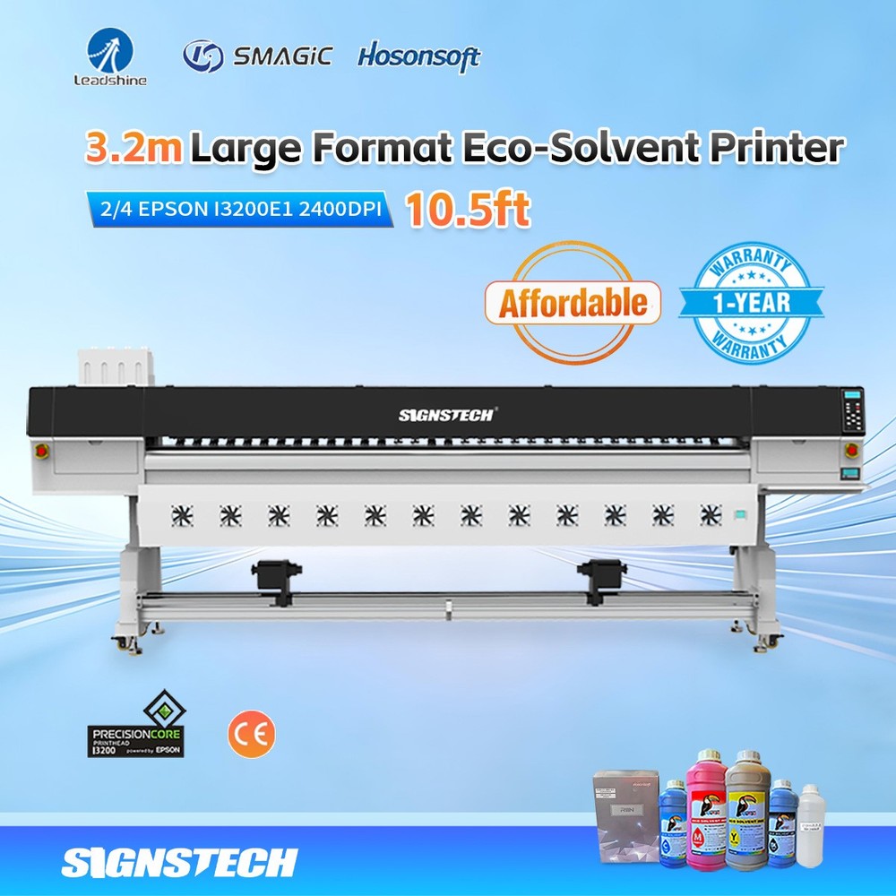 AFFORDABLE 3.2m Large Format Printer ECO Solvent+RIP Wide Banner Vinyl 10.5ft