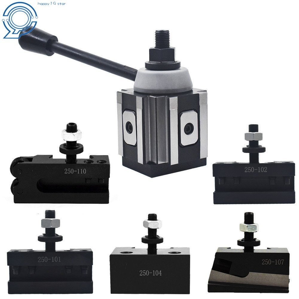 AXA 250-100 Piston Type Quick Change Tool Post Holder For Lathe 6-12" 6PC