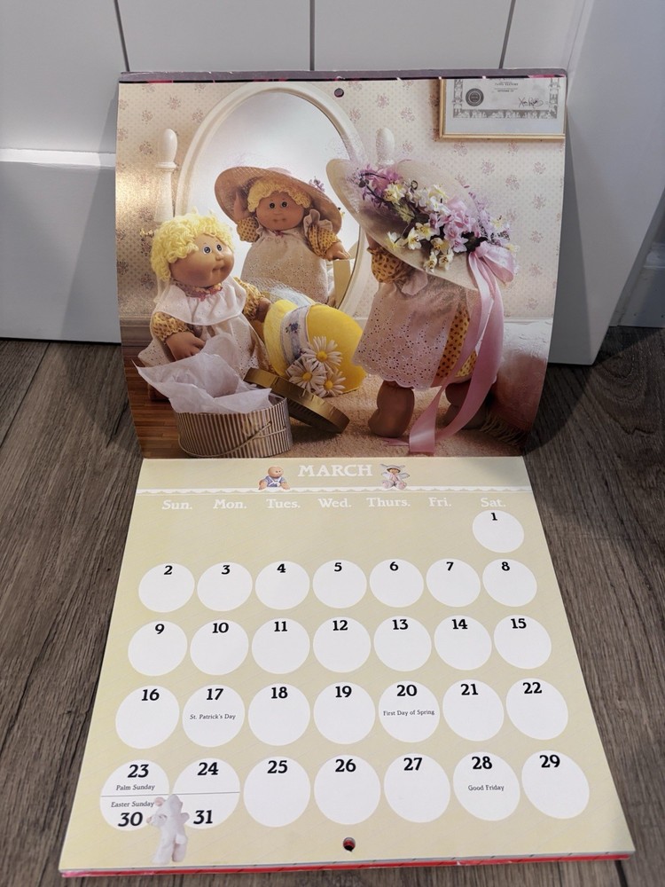 1986 cabbage patch kids calendar