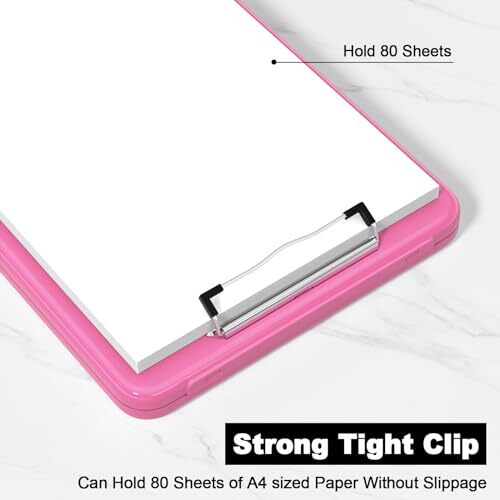 Clipboard with Storage, Open Nursing Clipboards Foldable Storage, Heavy Red