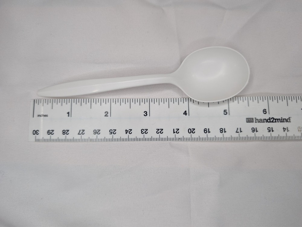 Medium Weight Disposable Plastic Spoon 1000- Bulk White Plastic Silverware