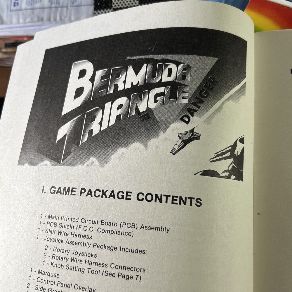 BERMUDA TRIANGLE  SNK    original arcade video game owners  manual